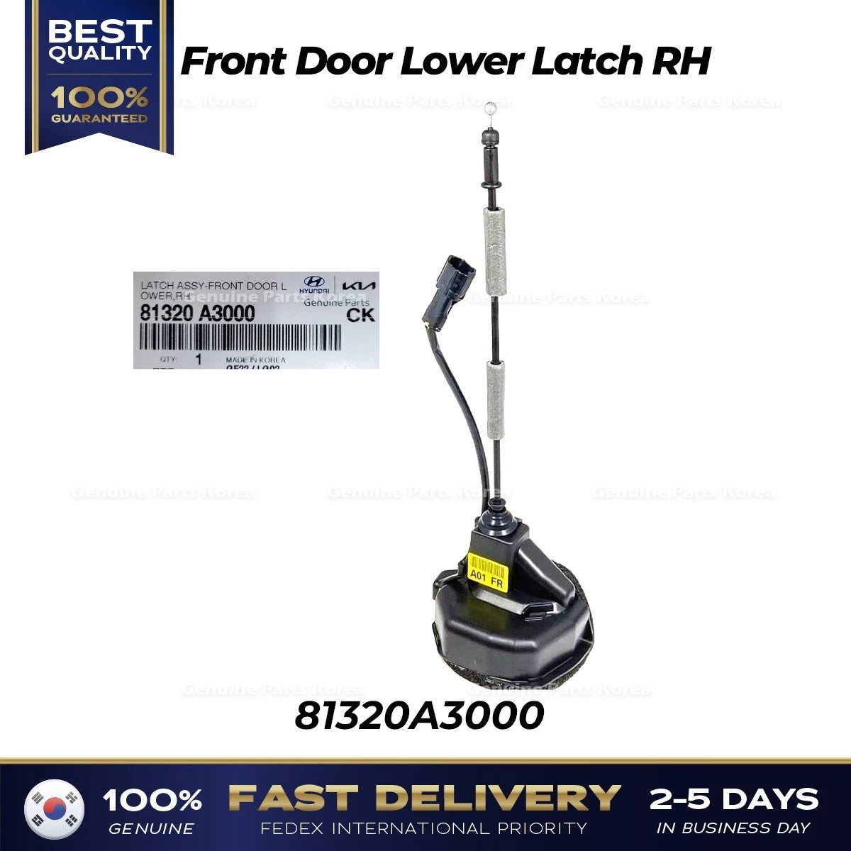⭐Genuine⭐ Front Door Lower Latch RH 81320A3000 for Kia Ray