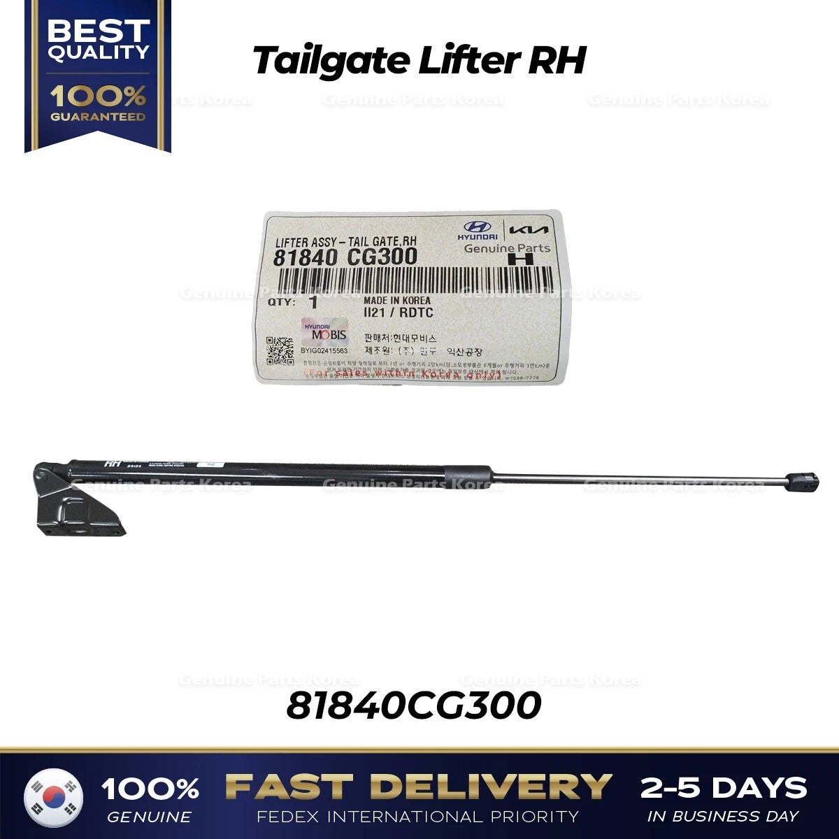 ⭐Genuine⭐ Tailgate Lifter RH 81840CG300 for Hyundai Staria