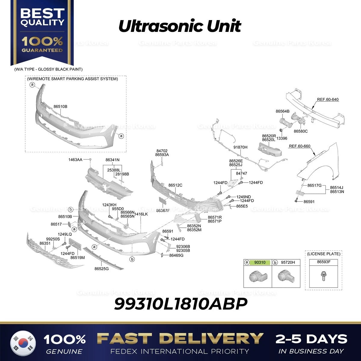 ⭐Genuine⭐ Ultrasonic Unit 99310L1810ABP for Kia K5 Carnival Sorento