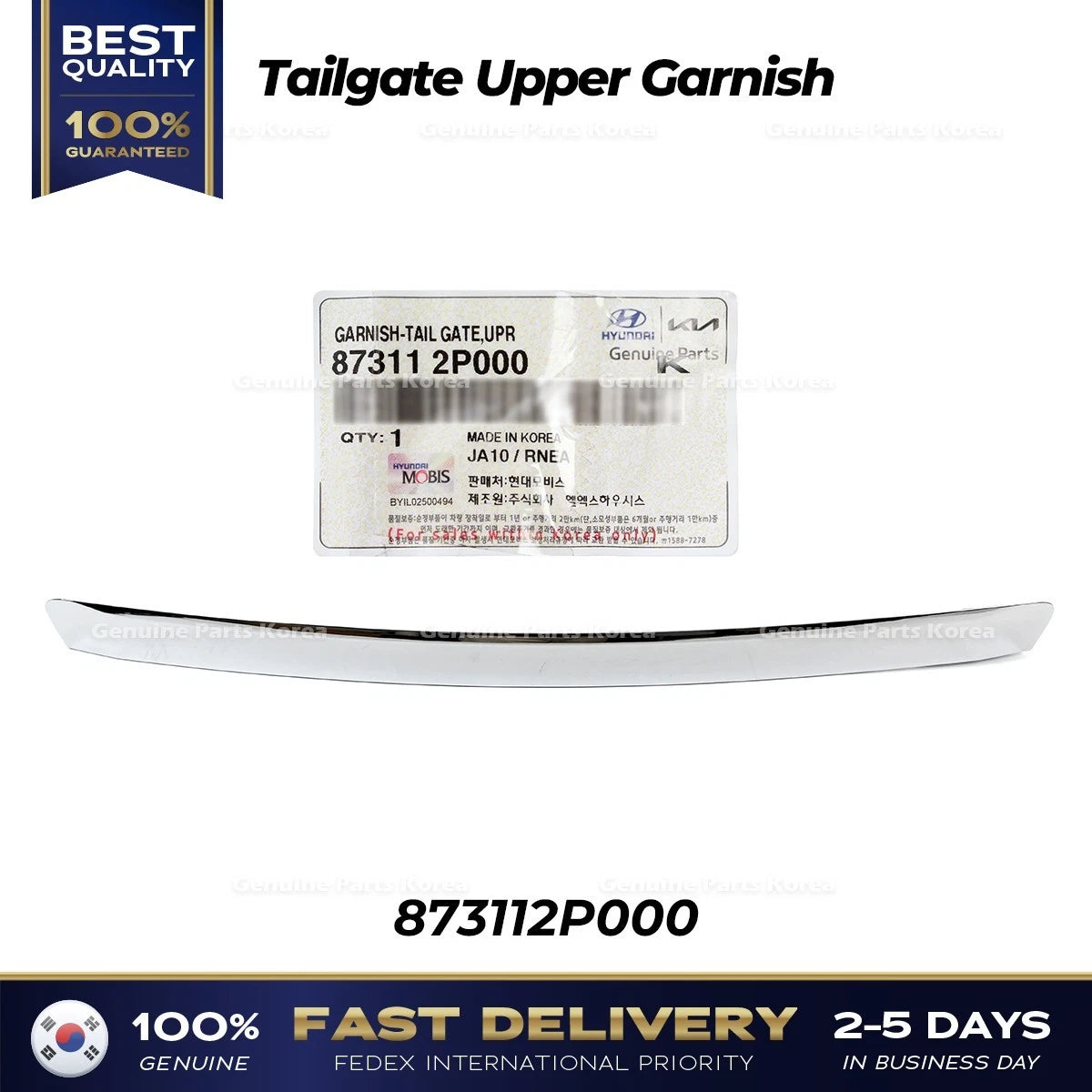 ⭐Genuine⭐ Tailgate Upper Garnish 873112P000 for Kia Sorento
