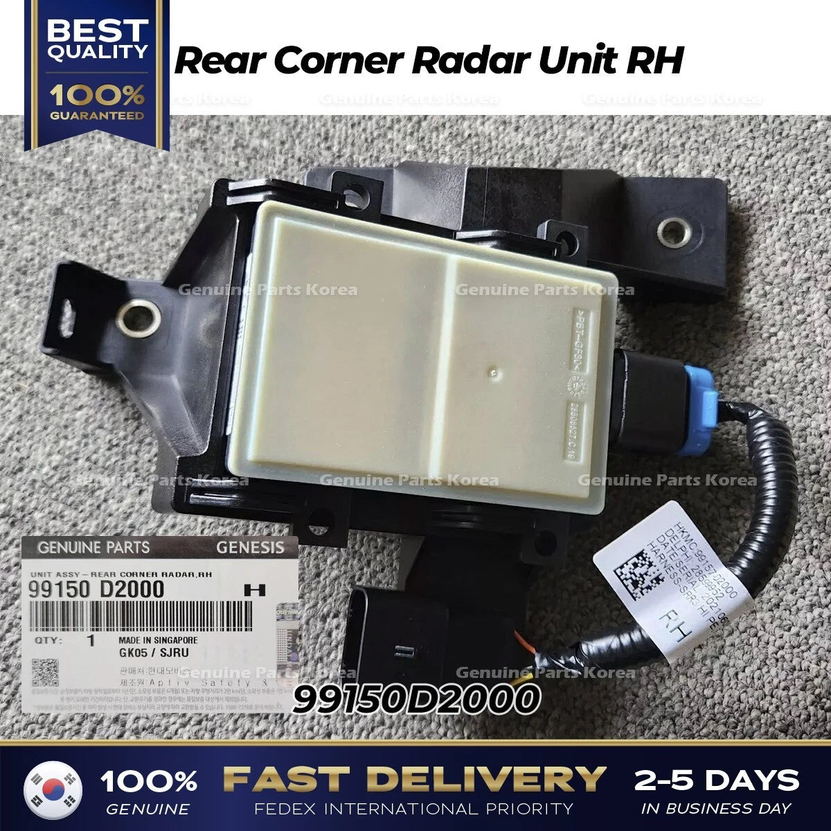 ⭐Genuine⭐ Rear Corner Radar Unit RH 99150D2000 for Hyundai Genesis G90