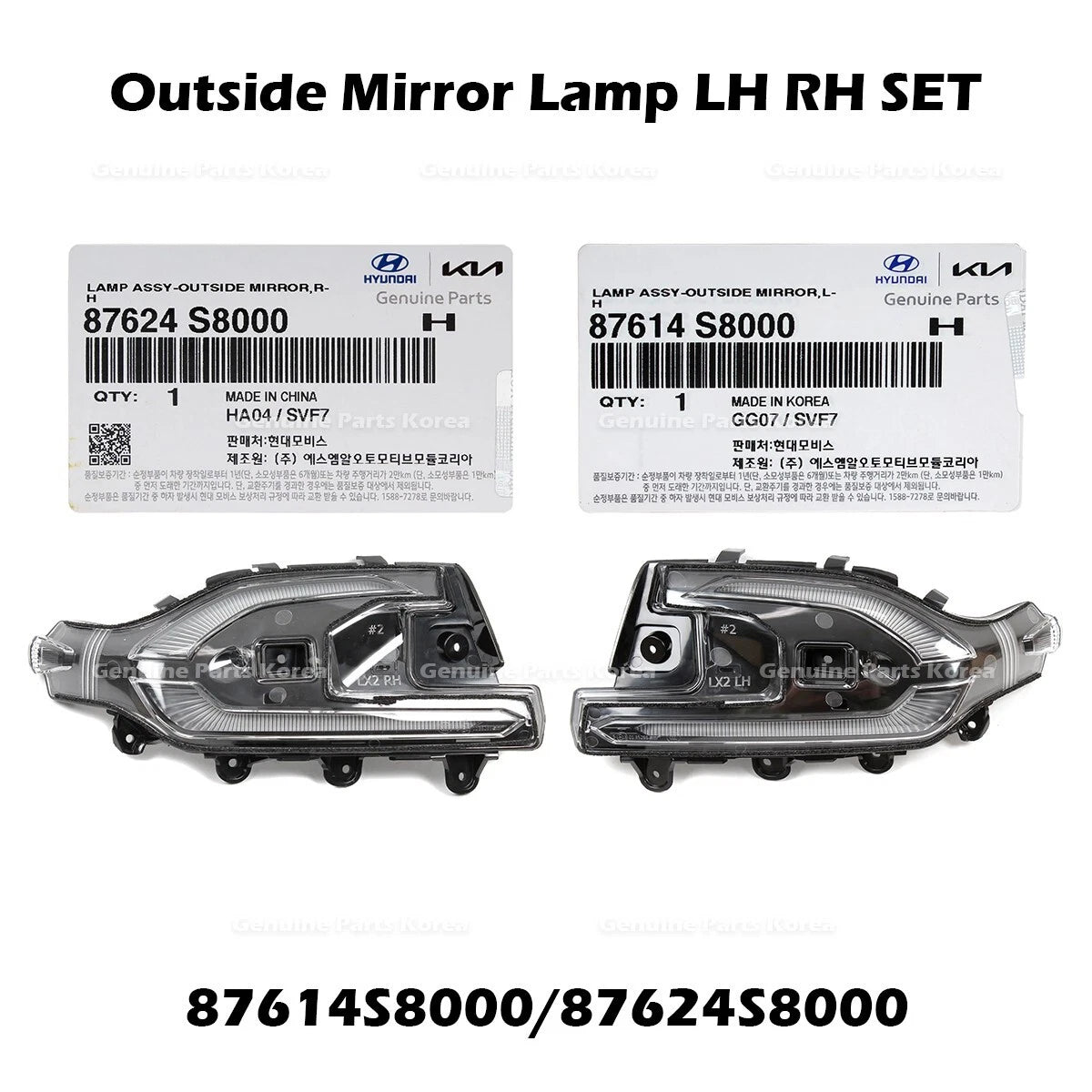 ⭐Genuine⭐ Outside Mirror Lamp LH RH SET for Hyundai Palisade
