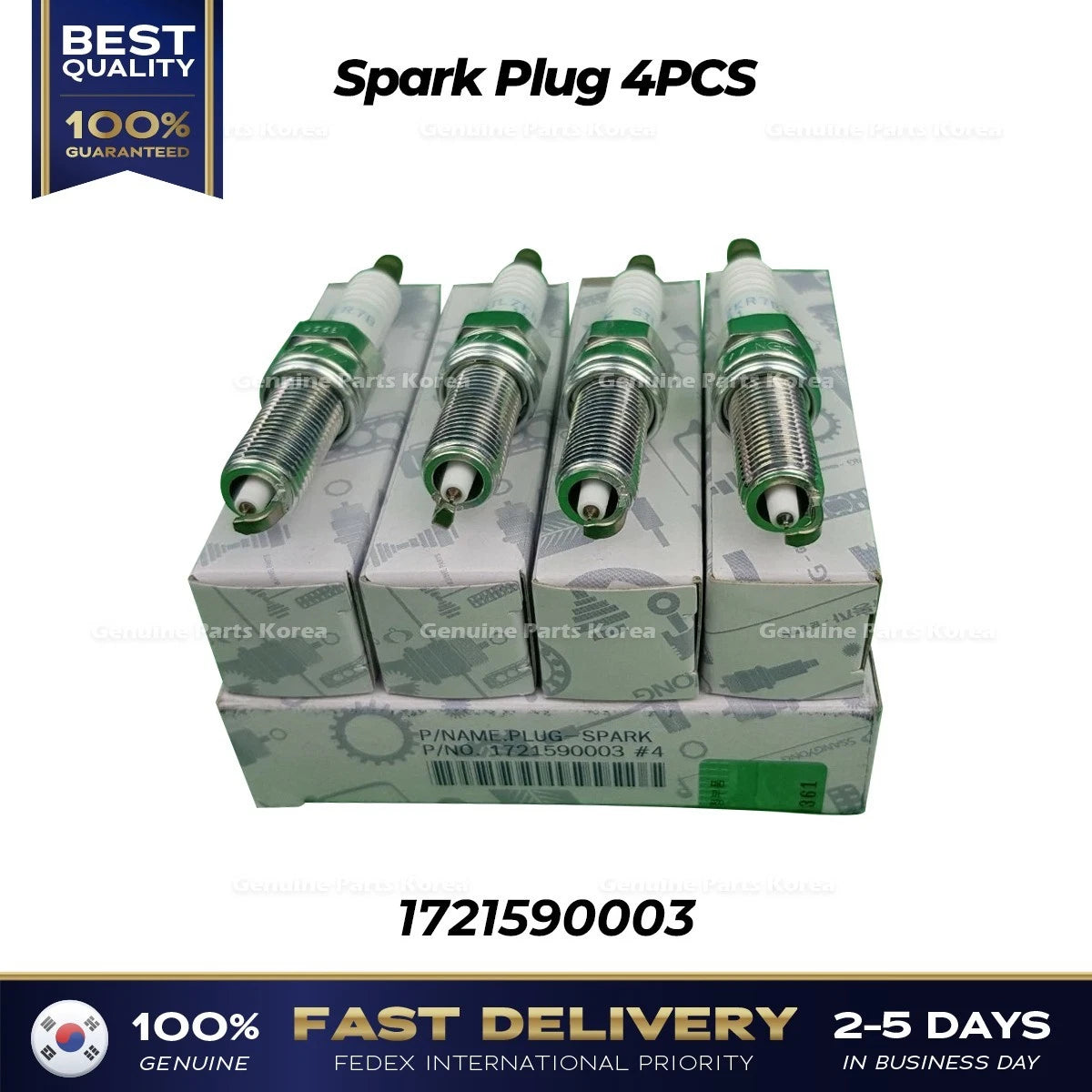 ⭐Genuine⭐ Spark Plug 4PCS 1721590003 for Ssangyong Tivoli