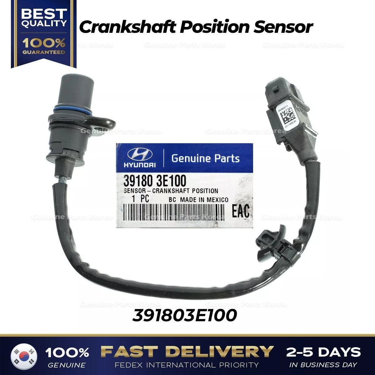 ⭐Genuine⭐ Crankshaft Position Sensor 391803E100 for Hyundai Santa Fe Kia Optima