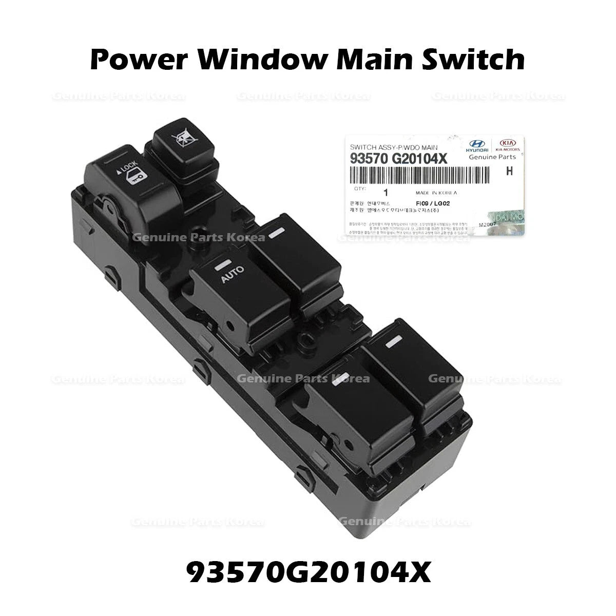 ⭐Genuine⭐ Power Window Main Switch 93570G20104X for Hyundai Ioniq