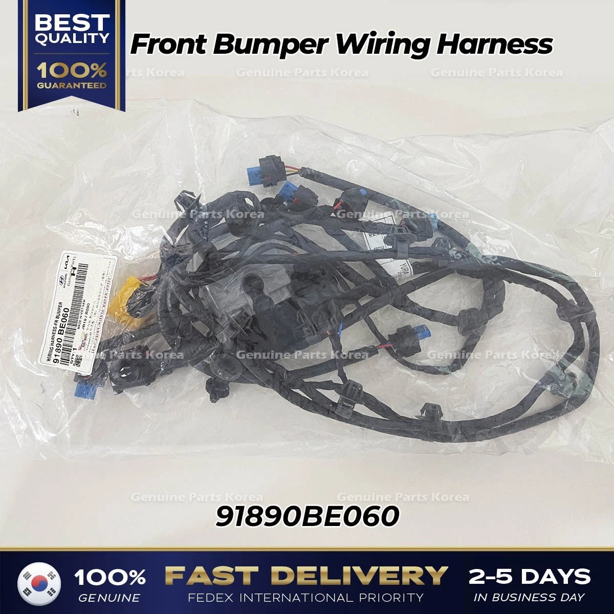 ⭐Genuine⭐ Front Bumper Wiring Harness 91890BE060 for Hyundai Kona SX2 Hybrid