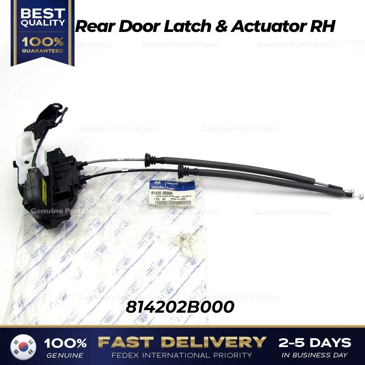 ⭐Genuine⭐ Rear Door Latch & Actuator RH 814202B000 for Hyundai Santa Fe
