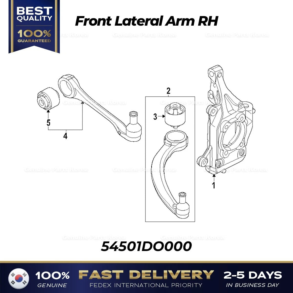 ⭐Genuine⭐ Front Lateral Arm RH 54501DO000 for Kia EV9
