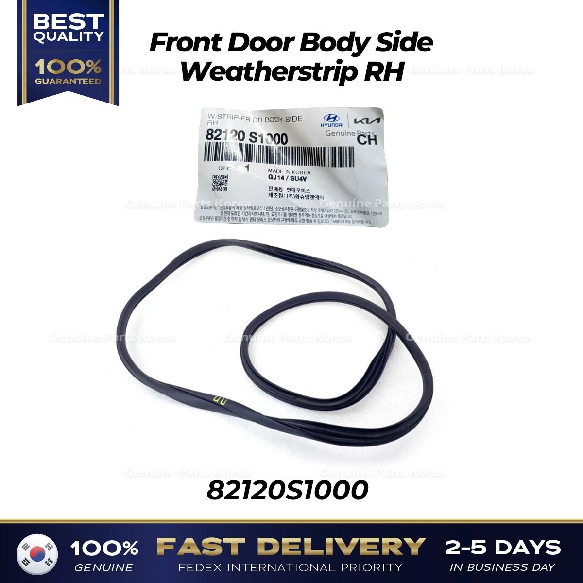 ⭐Genuine⭐ Front Door Body Side Weatherstrip RH for Hyundai Santa Fe Hybrid