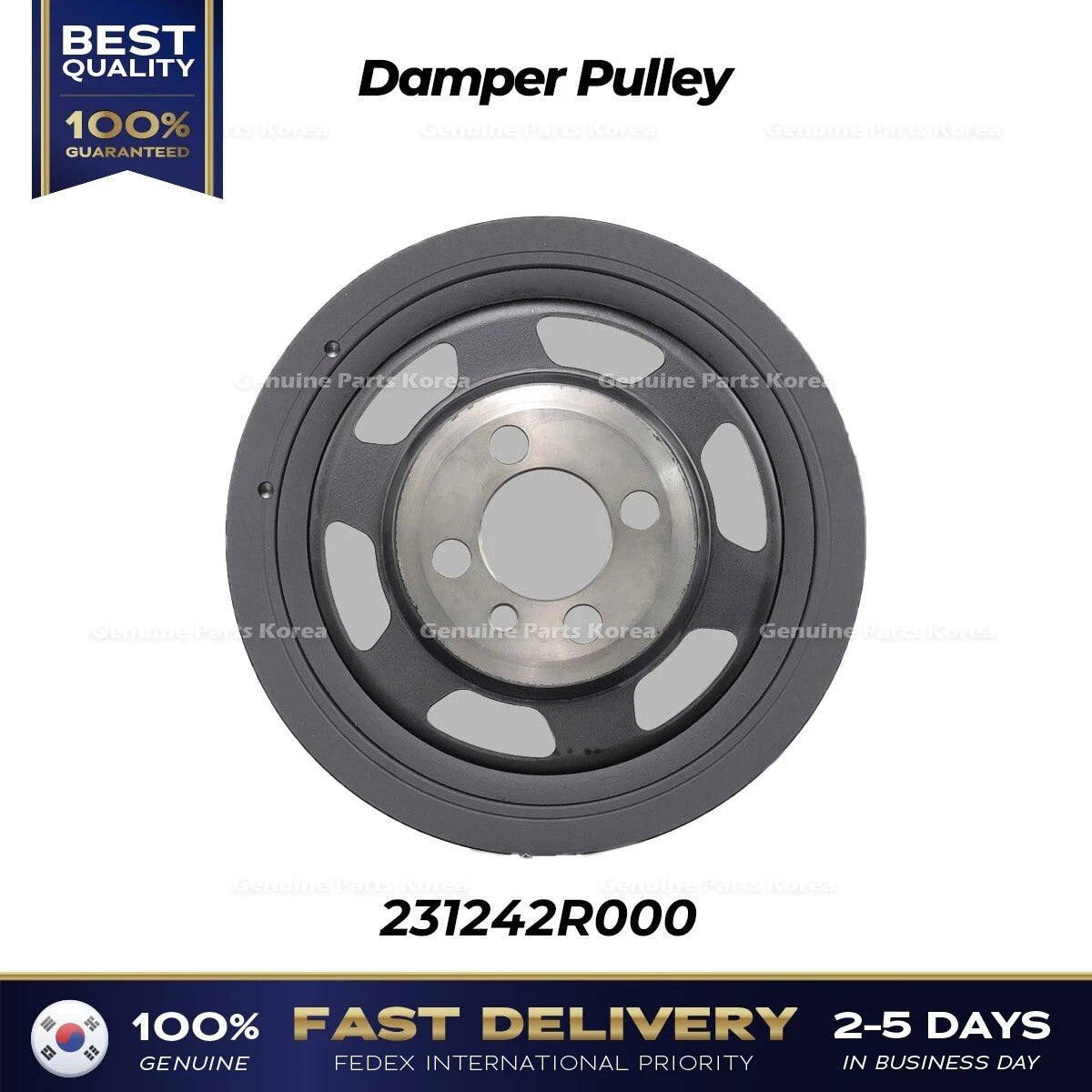 ⭐Genuine⭐ Damper Pulley 231242R000 for Hyundai Santa Fe Kia Carnival