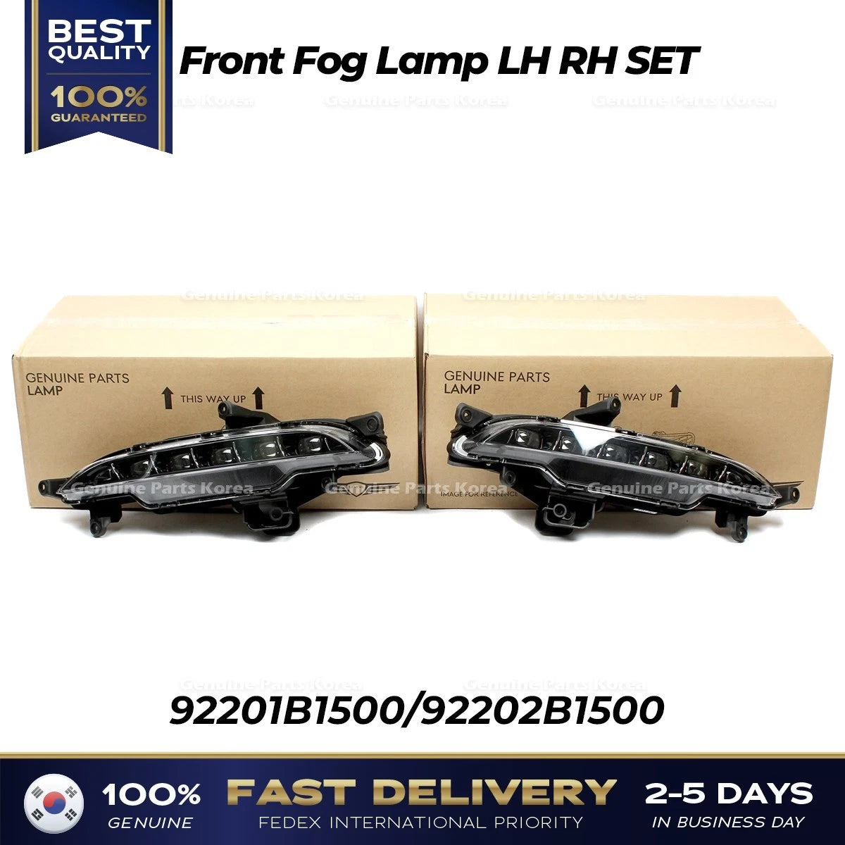 ⭐Genuine⭐ Front Fog Lamp LH RH SET 92201B1500 92202B1500 for Hyundai Genesis G80