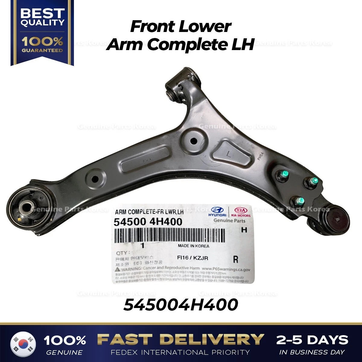 ⭐Genuine⭐ Front Lower Arm Complete LH 545004H400 for Hyundai Grand Starex H1