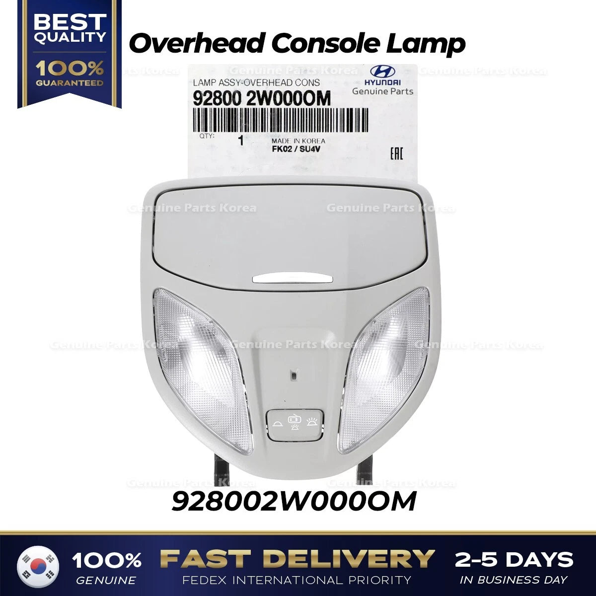 ⭐Genuine⭐ Overhead Console Lamp 928002W000OM for Hyundai Santa Fe