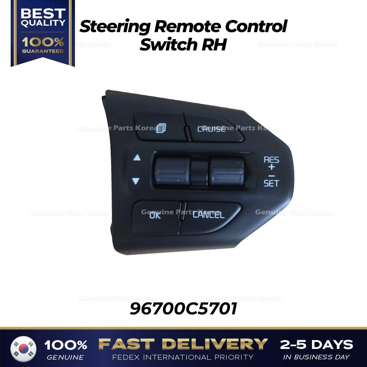 ⭐Genuine⭐ Steering Remote Control Switch RH 96700C5701 for Kia Sorento