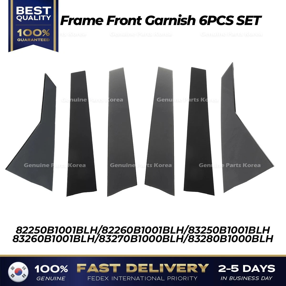 ⭐Genuine⭐ Frame Front Garnish 6PCS SET for Hyundai Genesis G80