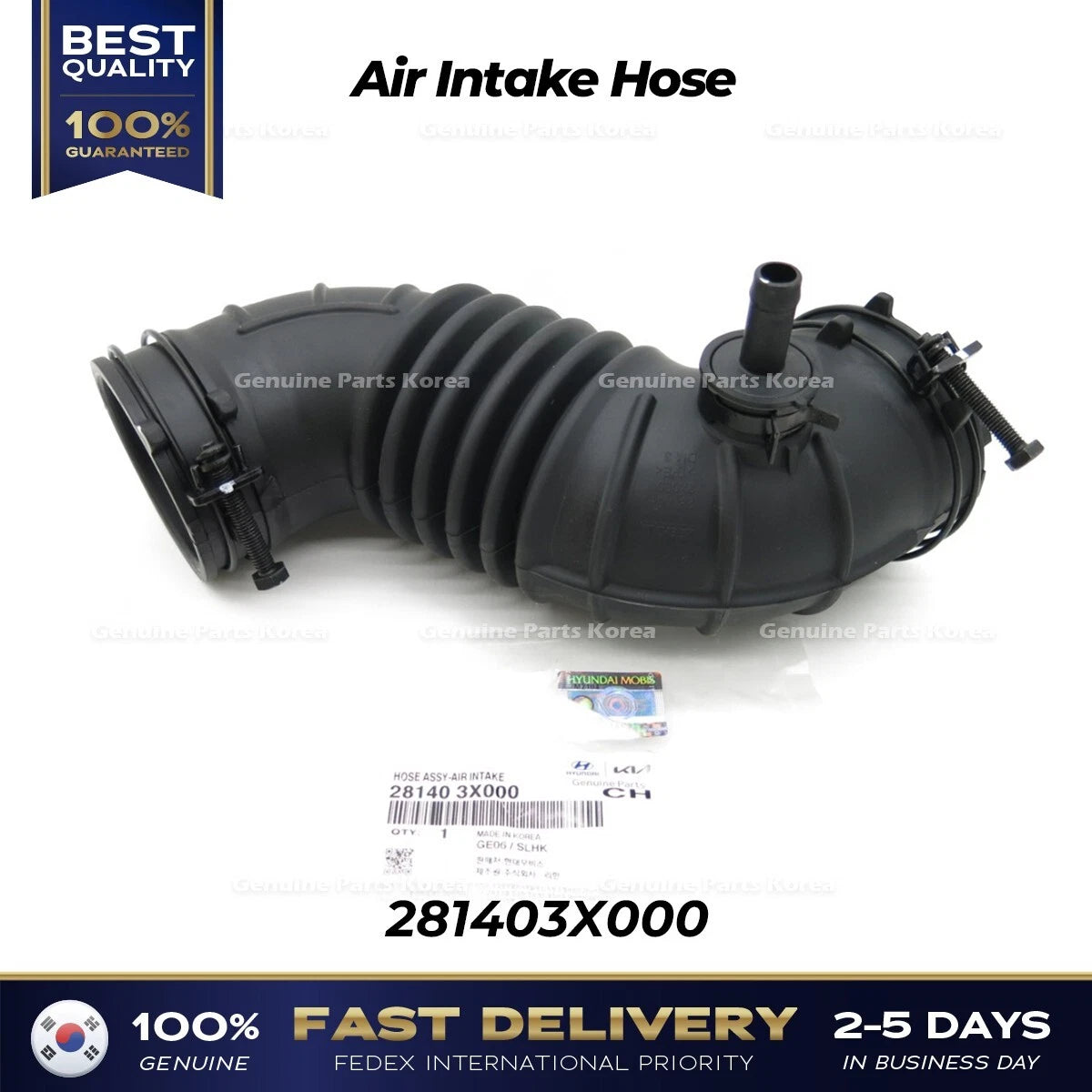 ⭐Genuine⭐ Air Intake Hose 281403X000 for Hyundai Accent Veloster Kia Rio