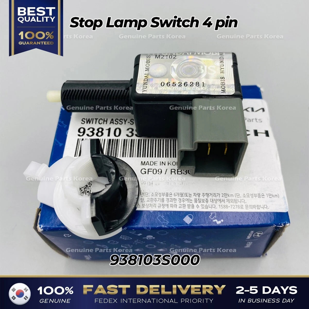 ⭐Genuine⭐ Stop Lamp Switch 4 pin 938103S000 for Hyundai Accent Kia Picanto