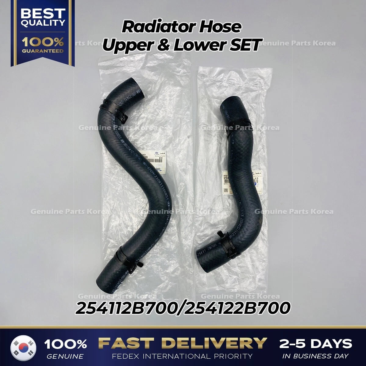 ⭐Genuine⭐ Radiator Hose Upper & Lower SET for Hyundai Santa Fe