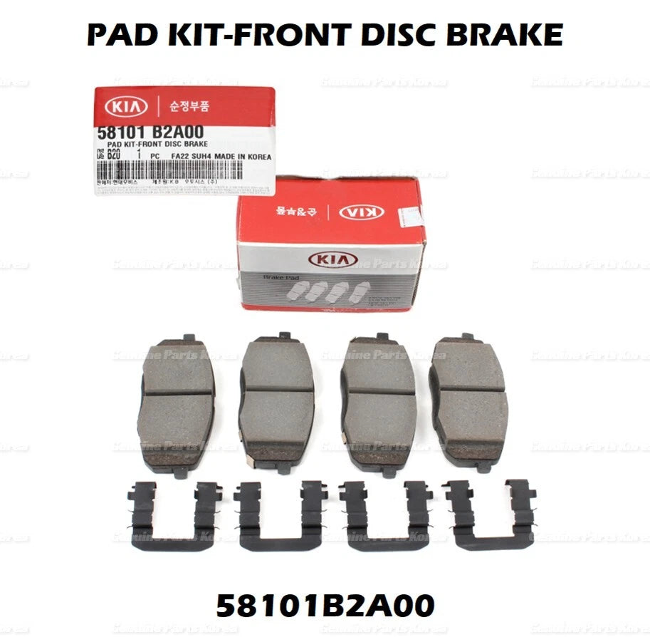 ⭐Genuine⭐ Front Disc Brake Pads Kit 58101B2A00 for Kia Soul 2014-2017
