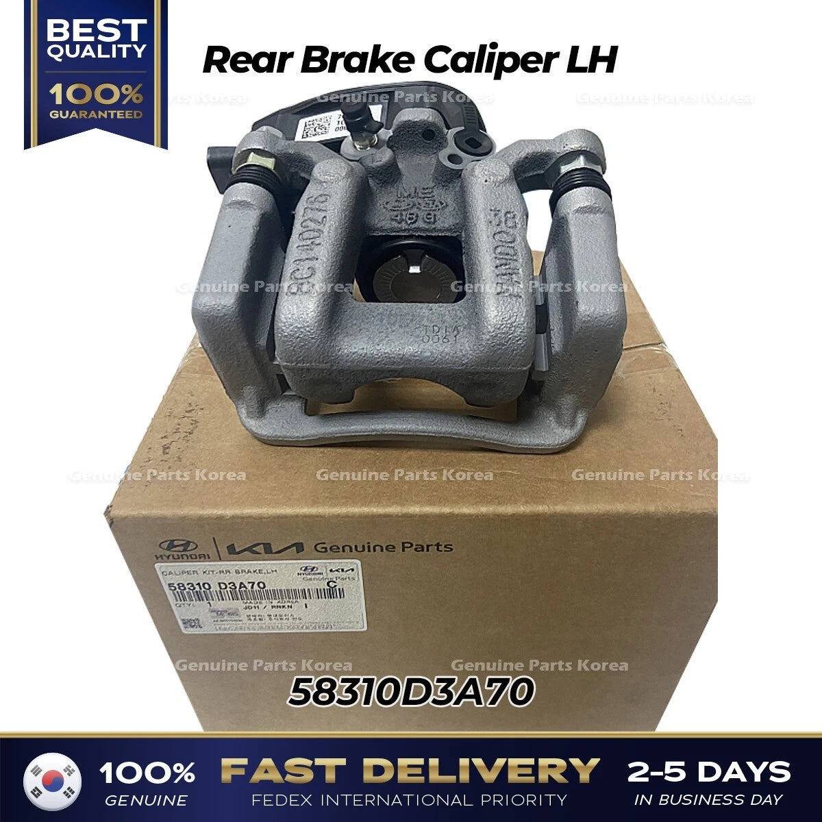 ⭐Genuine⭐ Rear Brake Caliper LH 58310D3A70 for Hyundai Tucson Kia Sportage