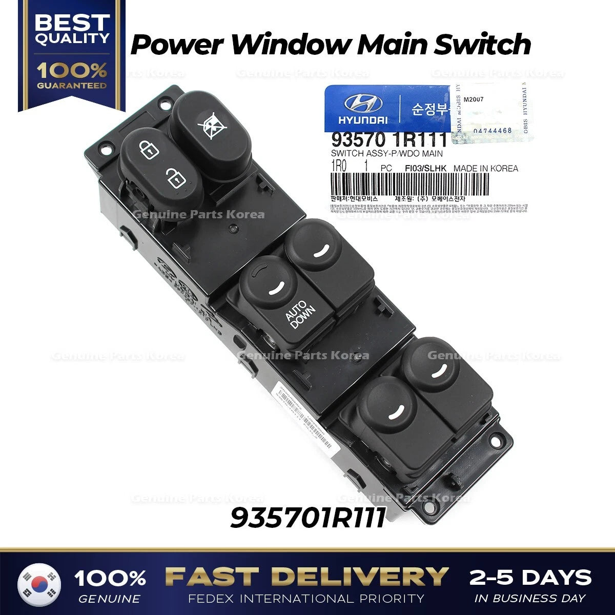 ⭐Genuine⭐ Power Window Main Switch 935701R111 for Hyundai Accent