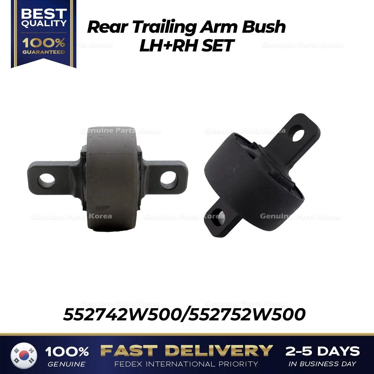 ⭐Genuine⭐ Rear Trailing Arm Bush LH+RH SET for Hyundai Santa Fe