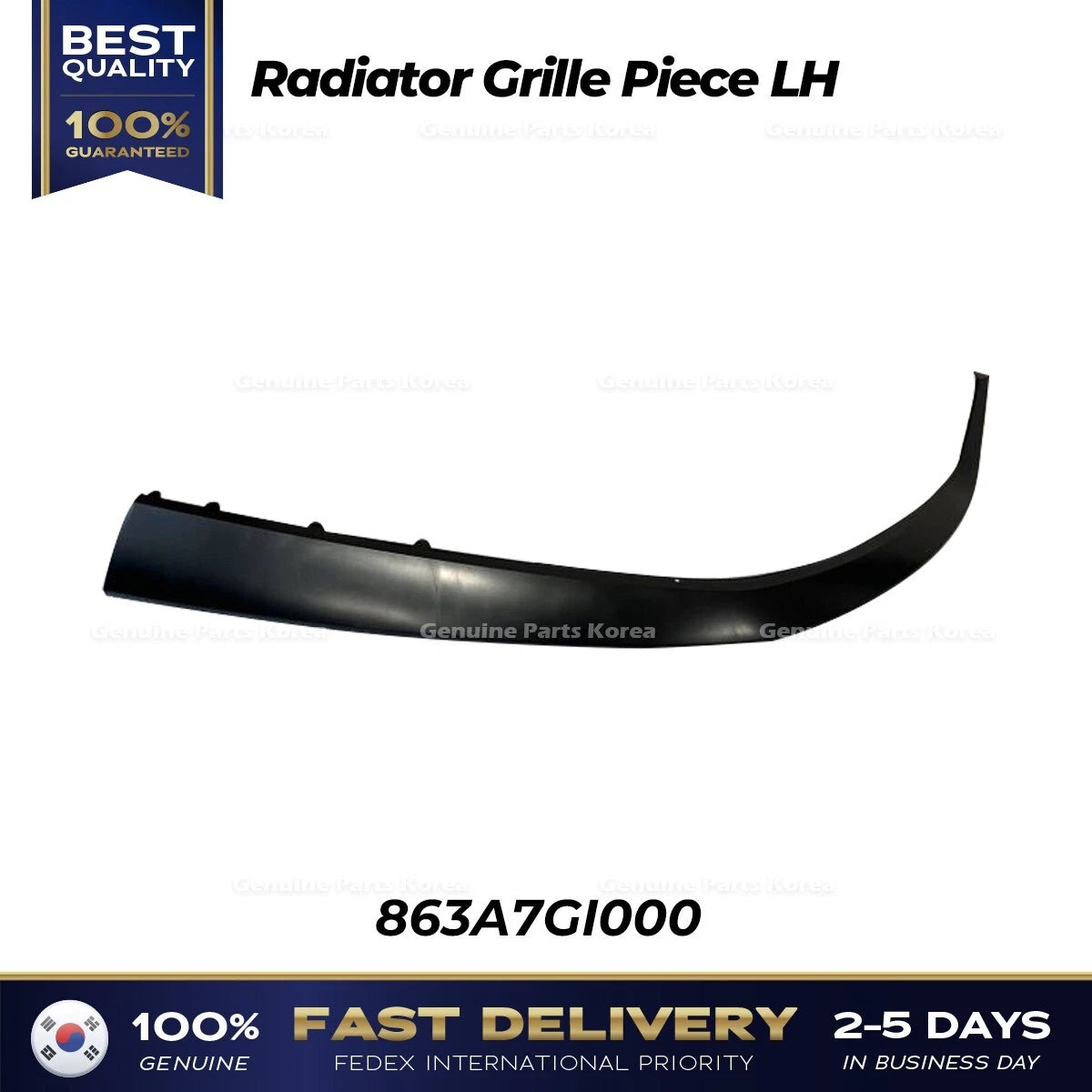 ⭐Genuine⭐ Radiator Grille Piece LH 863A7GI000 for Hyundai Ioniq 5 Electric