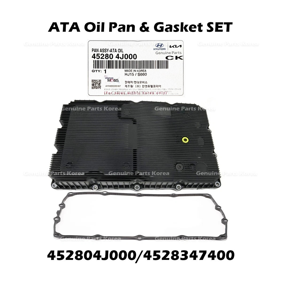 ⭐Genuine⭐ ATA Oil Pan & Gasket SET 452804J000 for Hyundai Genesis G70 G80 G90