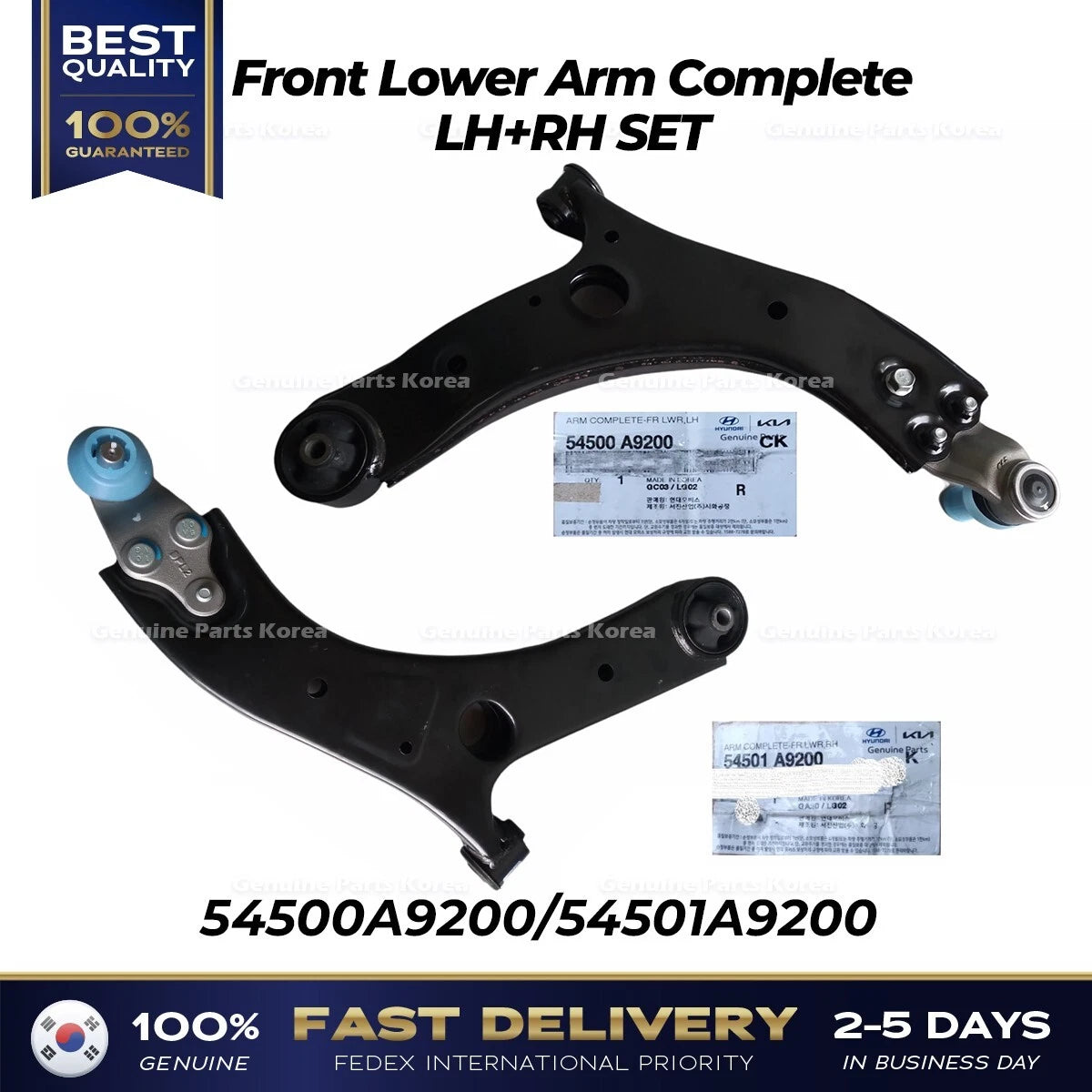 ⭐Genuine⭐ Front Lower Arm Complete LH RH SET for Kia Carnival