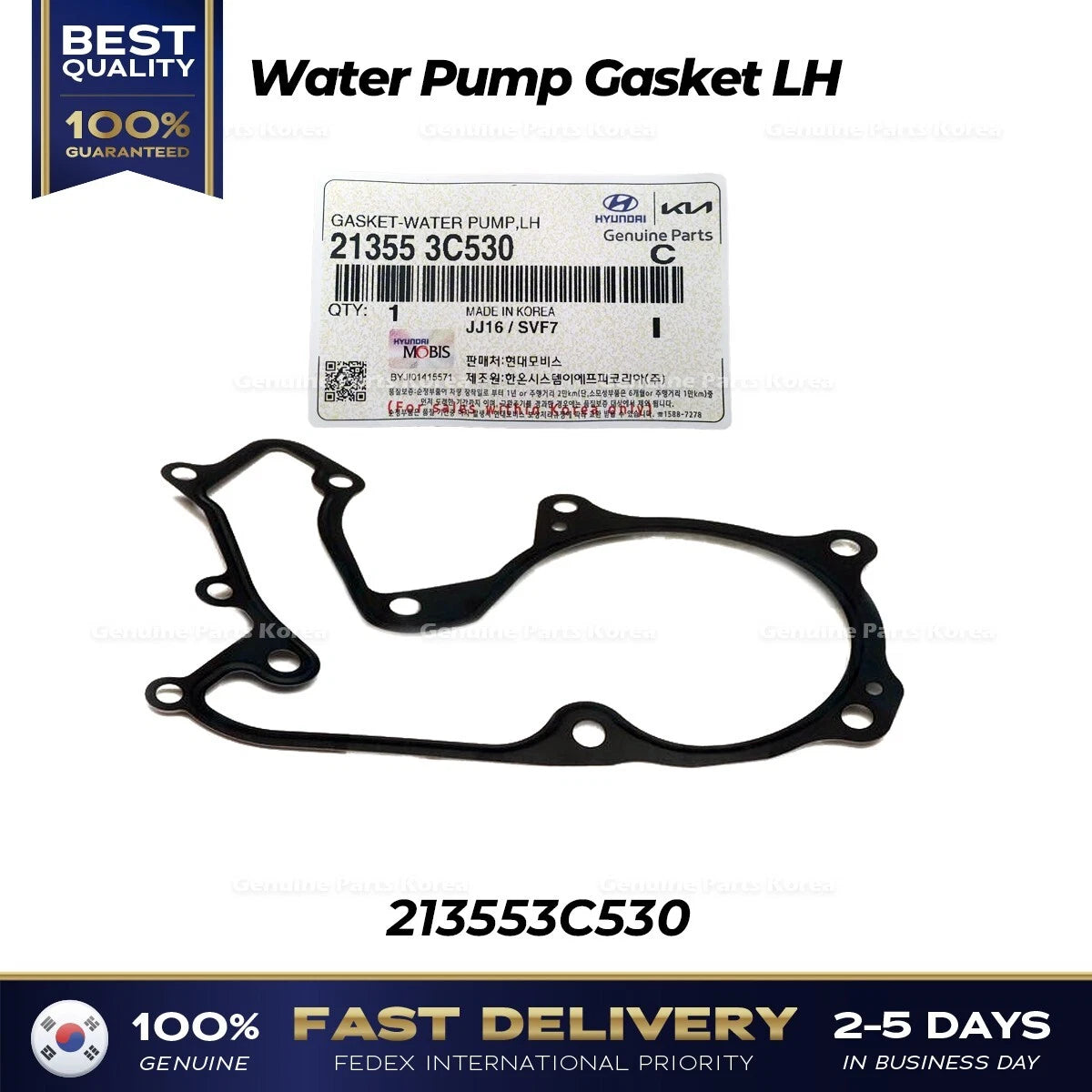 ⭐Genuine⭐ Water Pump Gasket LH 213553C530 for Hyundai Genesis Kia