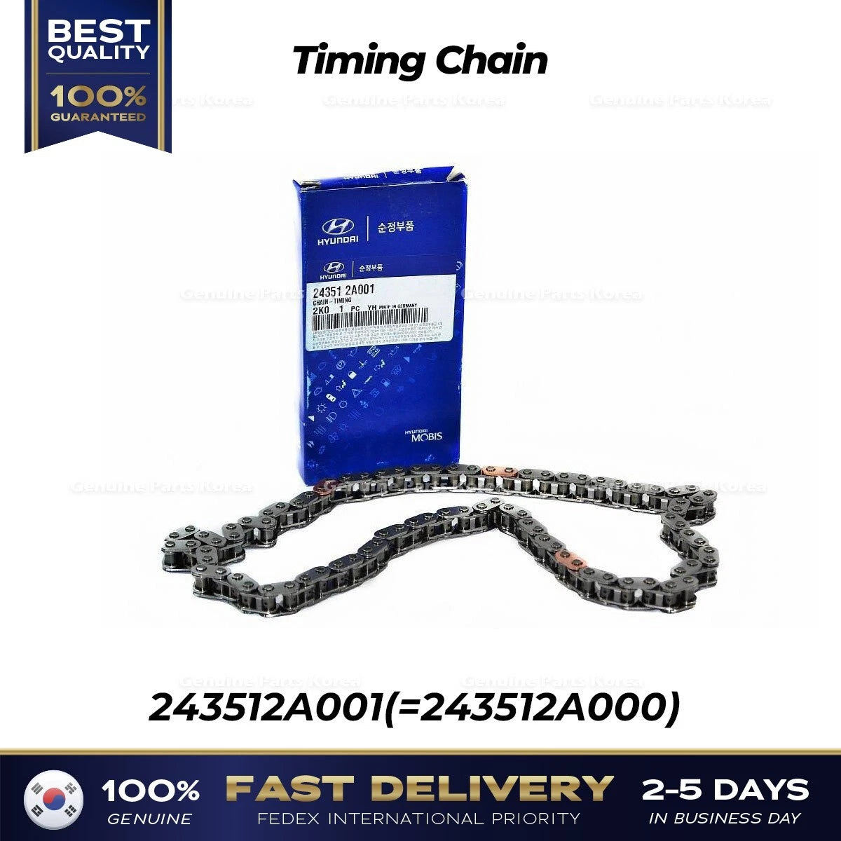 ⭐Genuine⭐ Timing Chain 243512A001 for Hyundai Accent Kia Carens