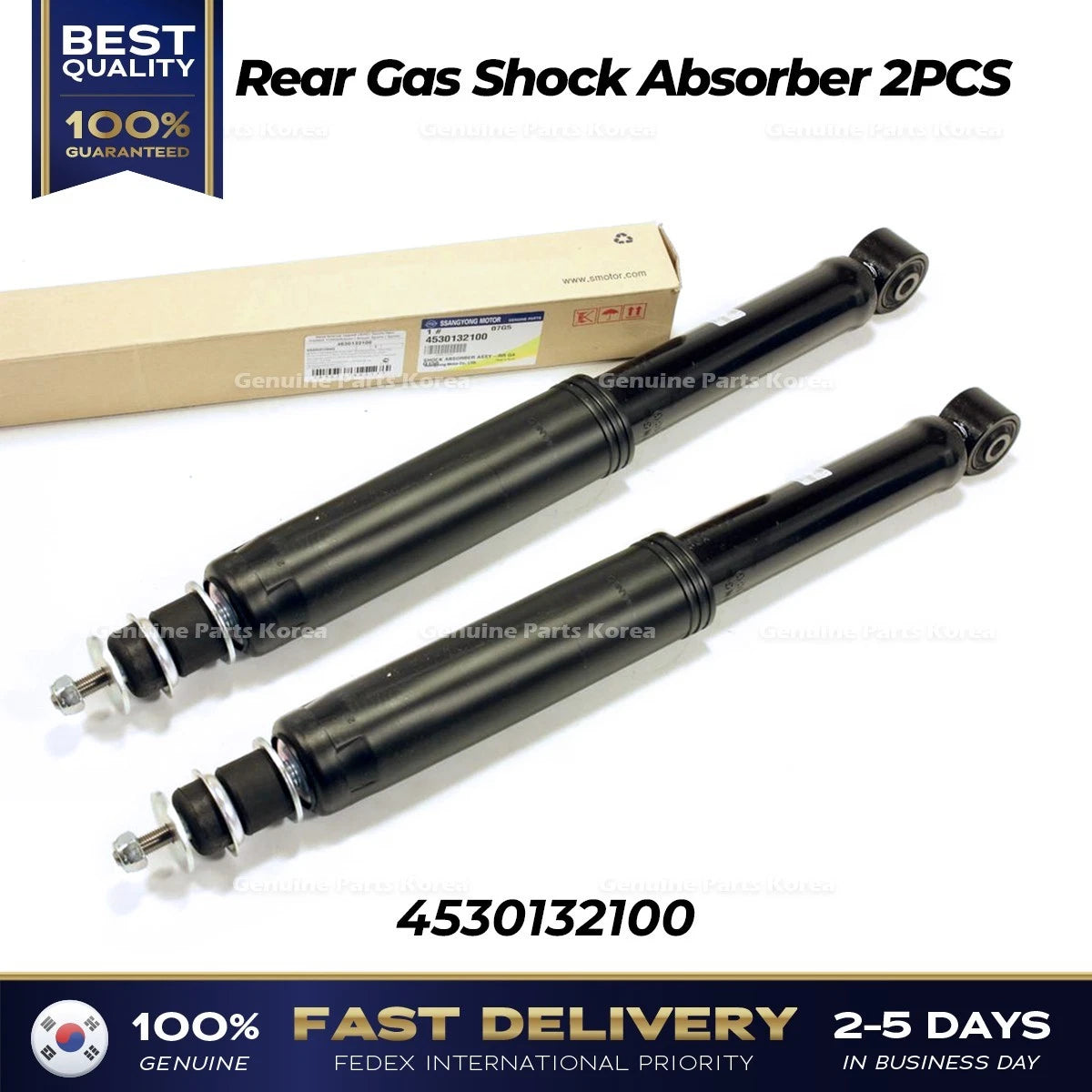 ⭐Genuine⭐ Rear Gas Shock Absorber 2PCS 4530132100 for Ssangyong Korando Sports