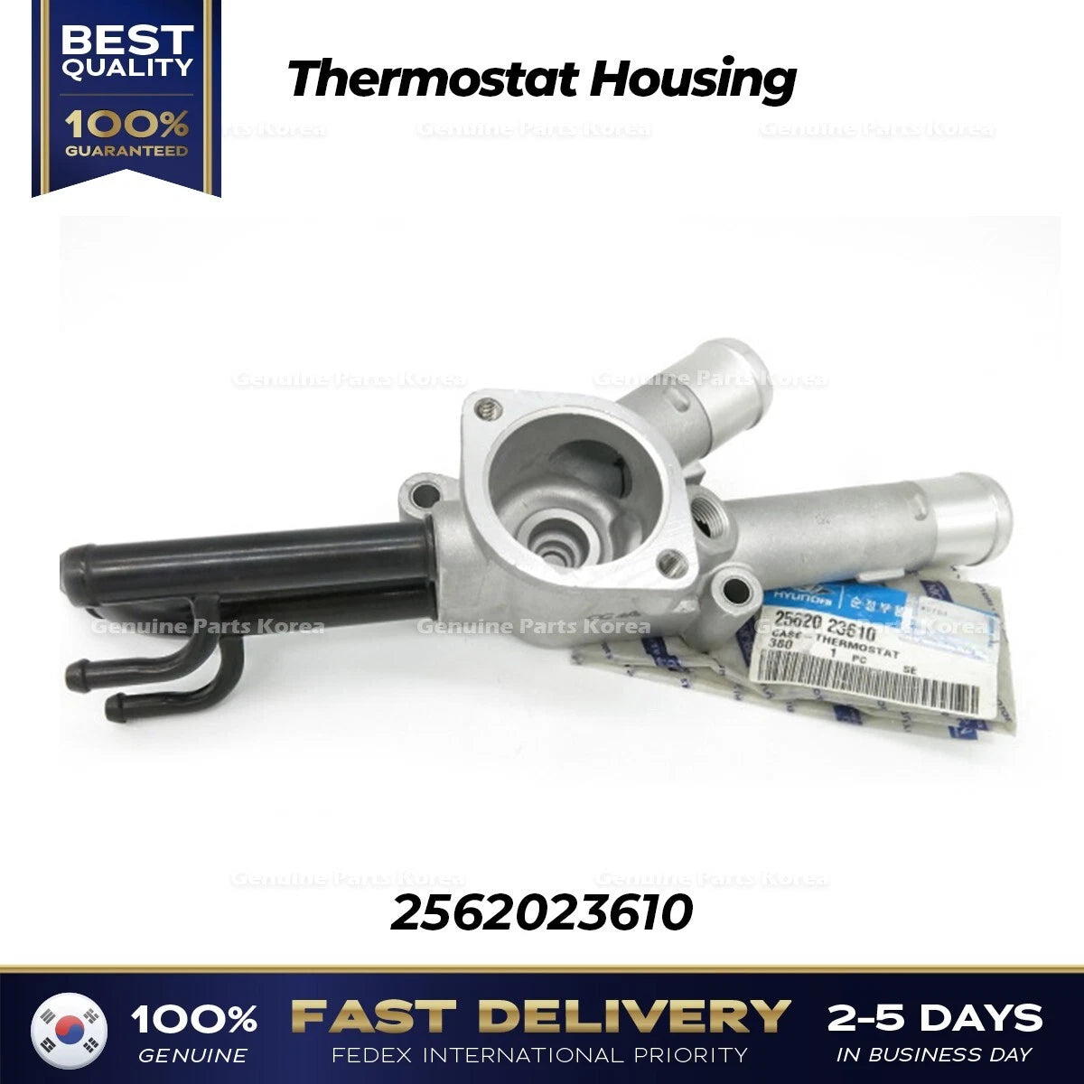 ⭐Genuine⭐ Thermostat Housing 2562023610 for Hyundai Elantra Tiburon Kia Spectra