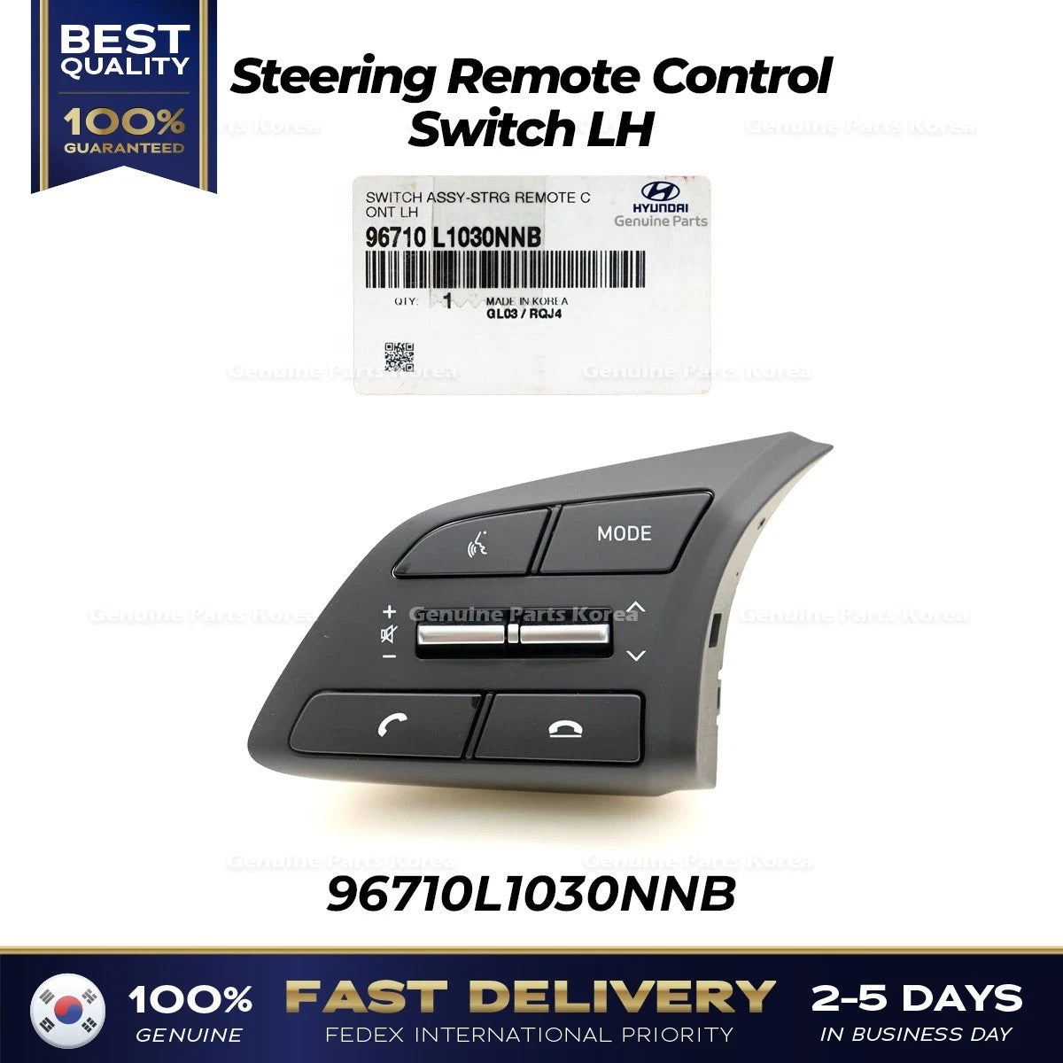 ⭐Genuine⭐ Steering Remote Control Switch LH 96710L1030NNB for Hyundai Sonata