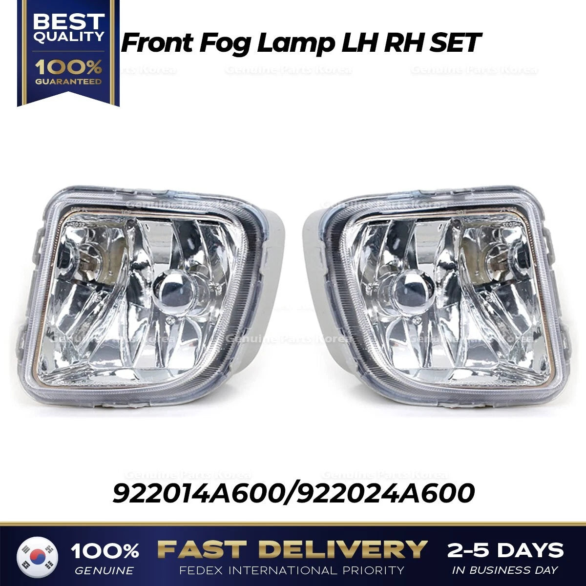 ⭐Genuine⭐ Front Fog Lamp LH RH SET 922014A600 922024A600 for Hyundai H1 Starex