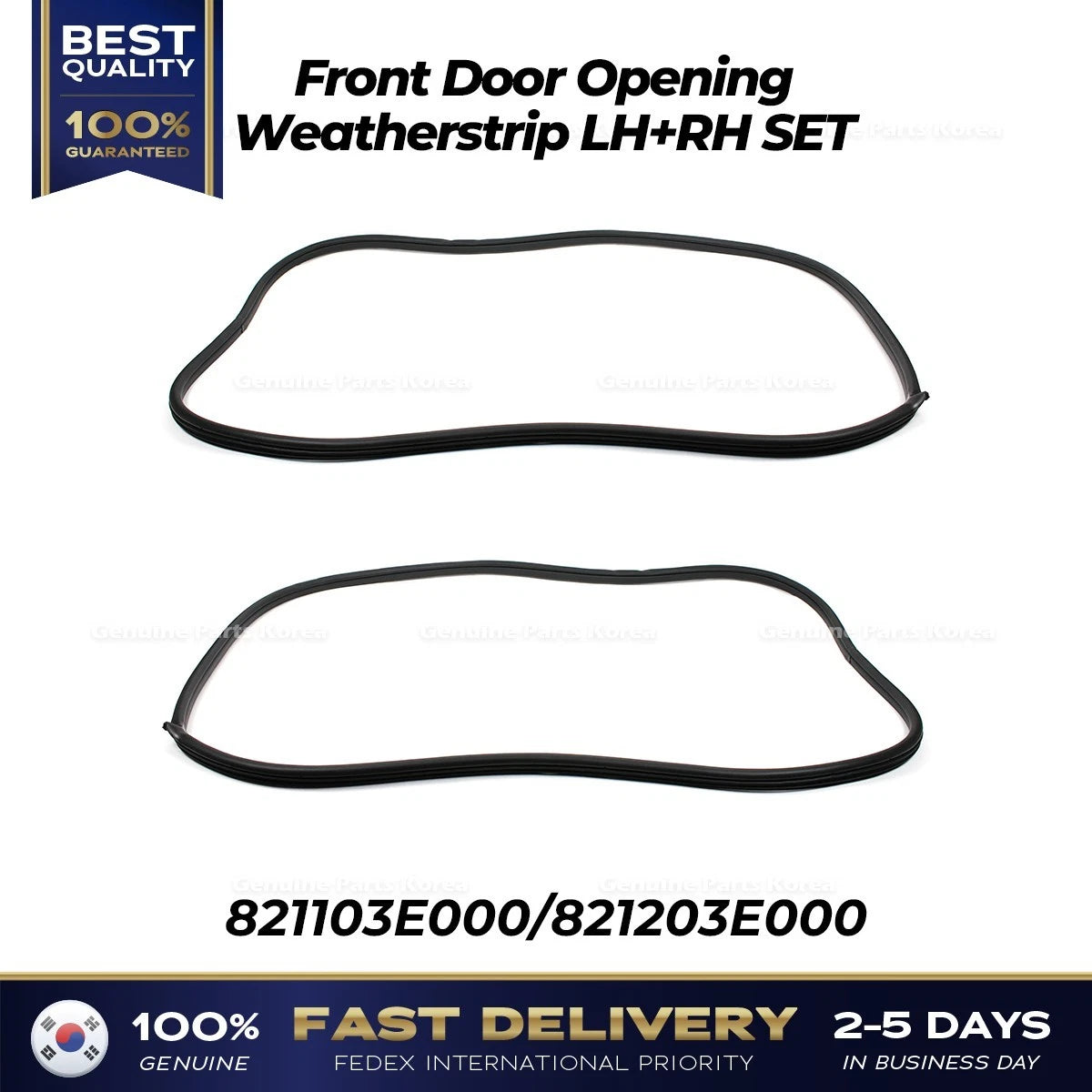⭐Genuine⭐ Front Door Opening Weatherstrip SET 821103E000 821203E000 for Sorento