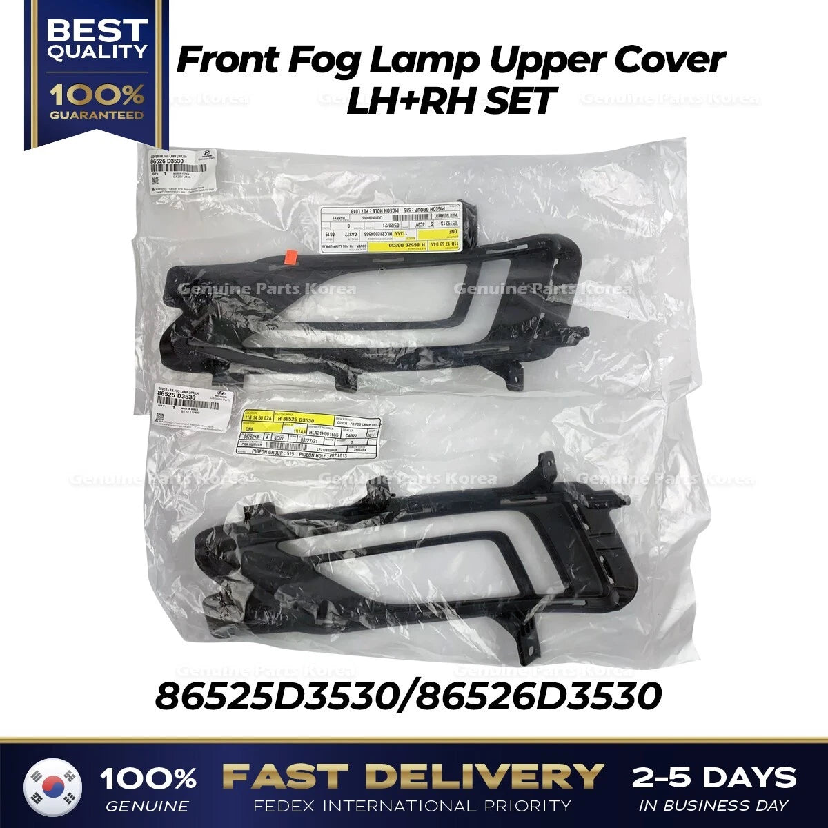 ⭐Genuine⭐ Front Fog Lamp Upper Cover LH RH SET for Hyundai Tucson