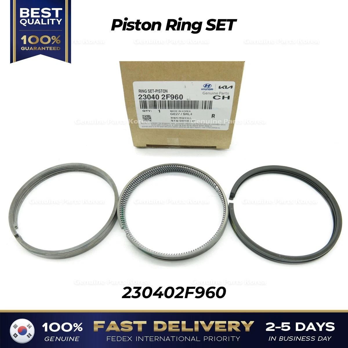 ⭐Genuine⭐ Piston Ring SET 230402F960 for Hyundai Santa Fe Tucson