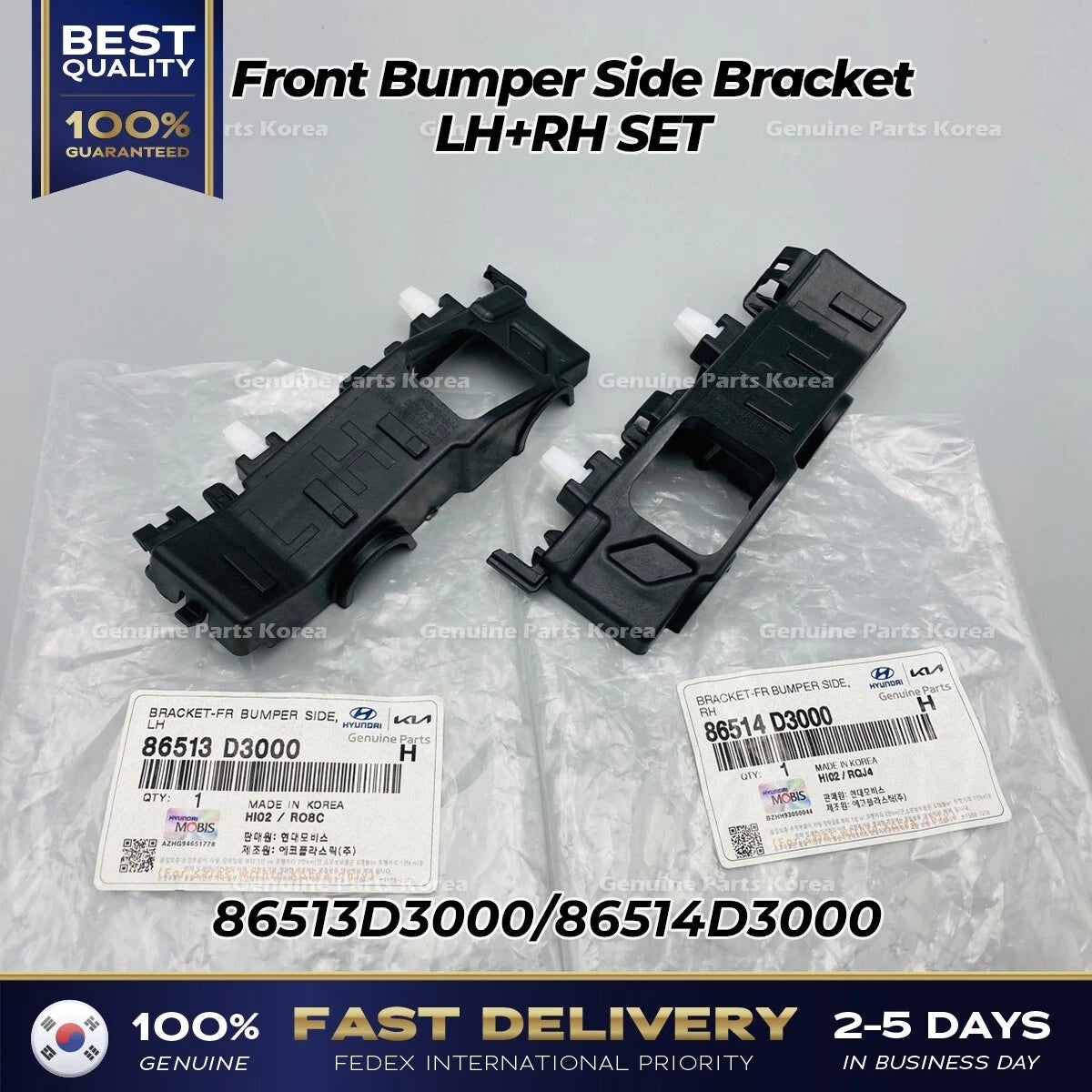 ⭐Genuine⭐ Front Bumper Side Bracket LH RH SET for Hyundai Tucson