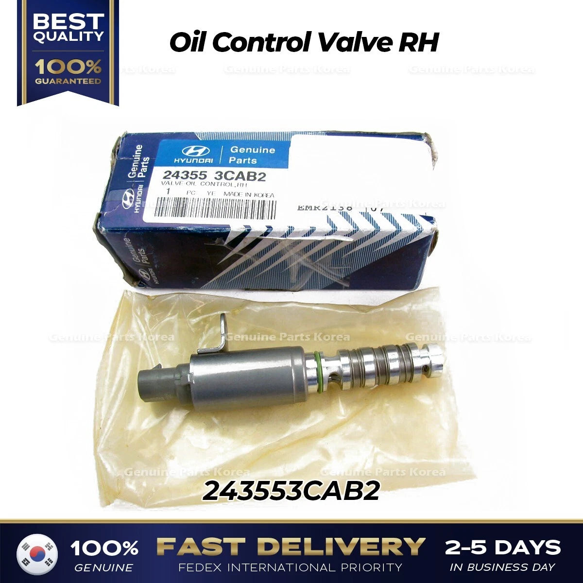 ⭐Genuine⭐ Oil Control Valve RH 243553CAB2 for Hyundai Azera Kia Cadenza