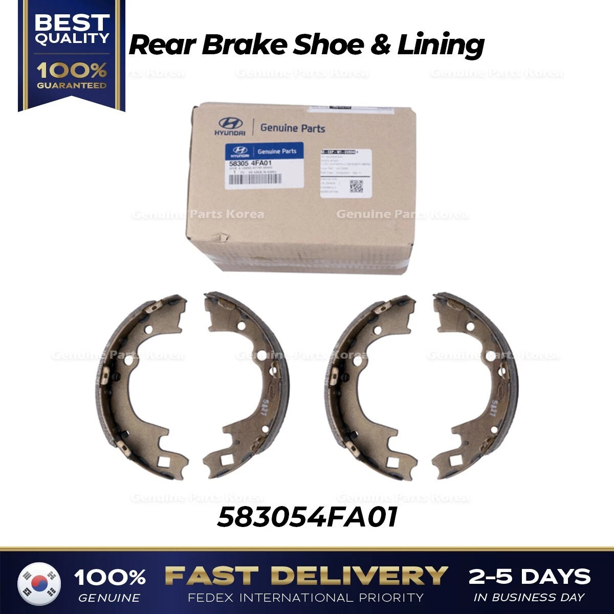 ⭐Genuine⭐ Rear Brake Shoe & Lining 583054FA01 for Hyundai Porter Ⅱ Kia Bongo Ⅲ
