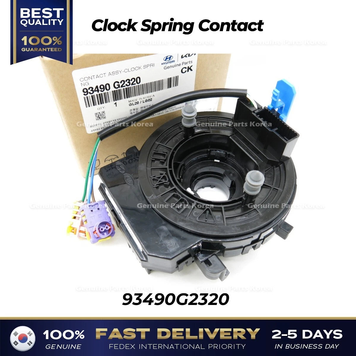 ⭐Genuine⭐ Clock Spring Contact 93490G2320 for Hyundai Genesis G70 Kia Stinger