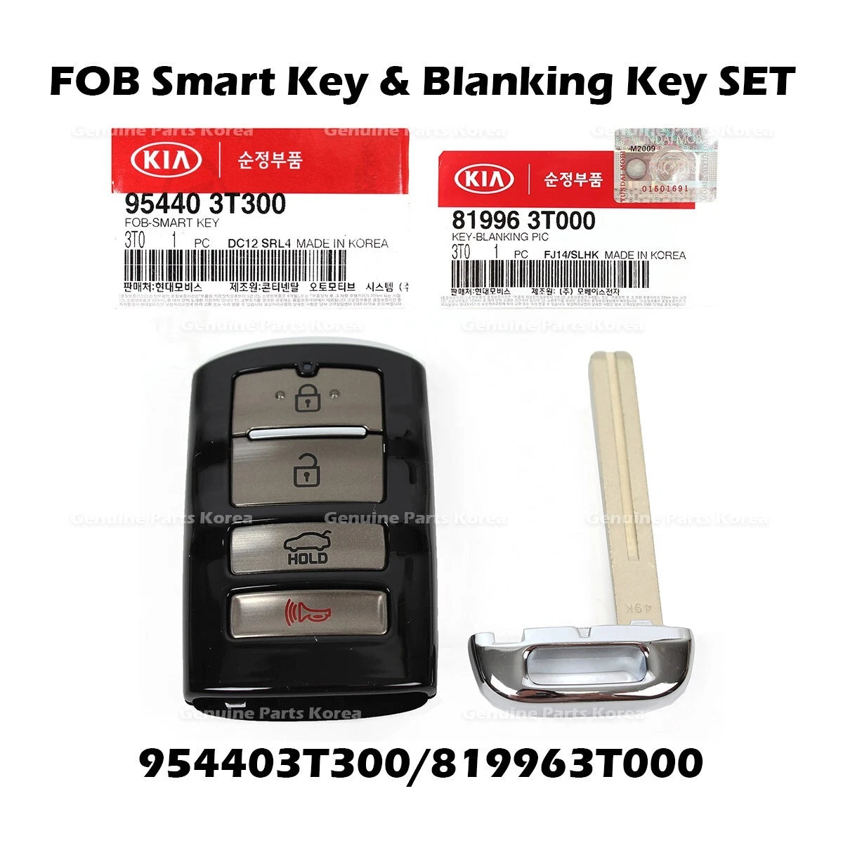 ⭐Genuine⭐ FOB Smart Key & Blanking Key SET 954403T300 for Kia K900
