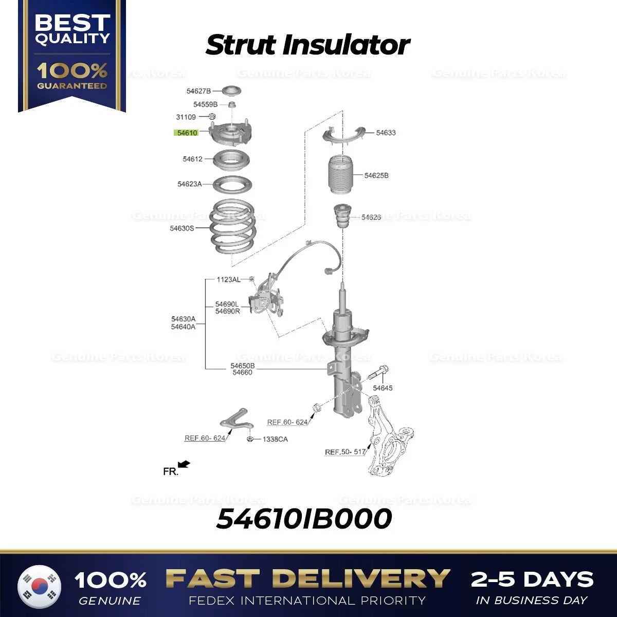 ⭐Genuine⭐ Strut Insulator 54610IB000 for Hyundai Elantra N