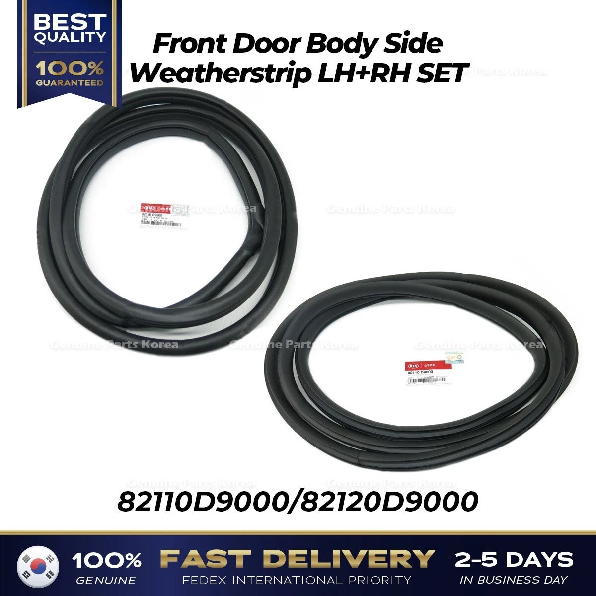 ⭐Genuine⭐ Front Door Body Side Weatherstrip LH RH SET for Kia Sportage