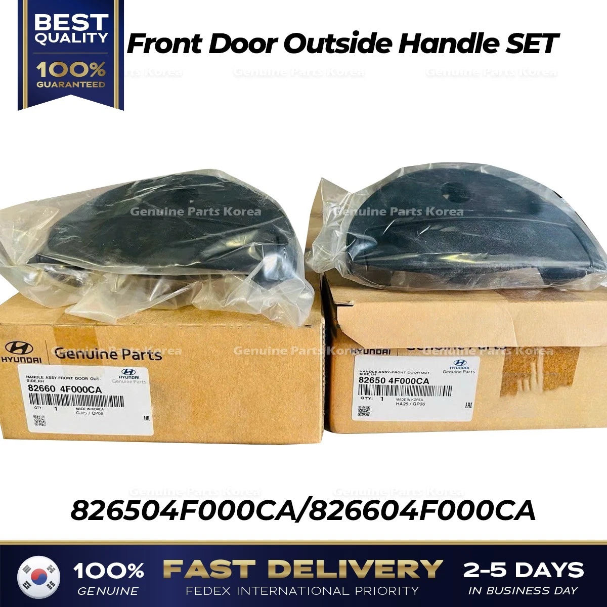 ⭐Genuine⭐ Front Door Outside Handle SET 826504F000CA/826604F000CA for H100