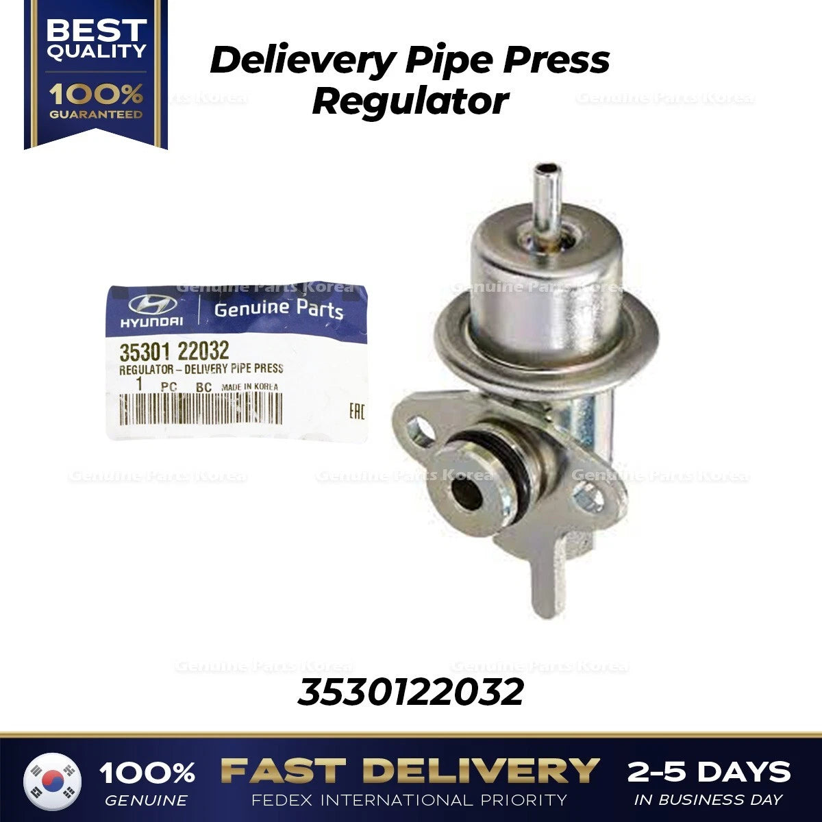 ⭐Genuine⭐ Delievery Pipe Press Regulator 3530122032 for Hyundai Accent