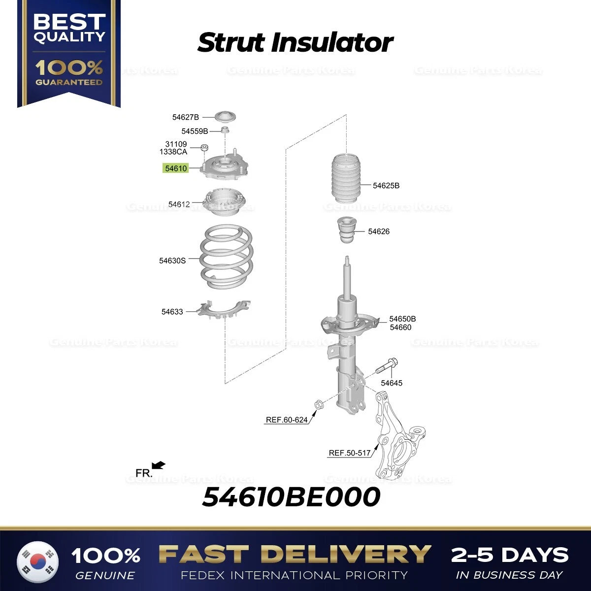 ⭐Genuine⭐ Strut Insulator 54610BE000 for Hyundai Kona