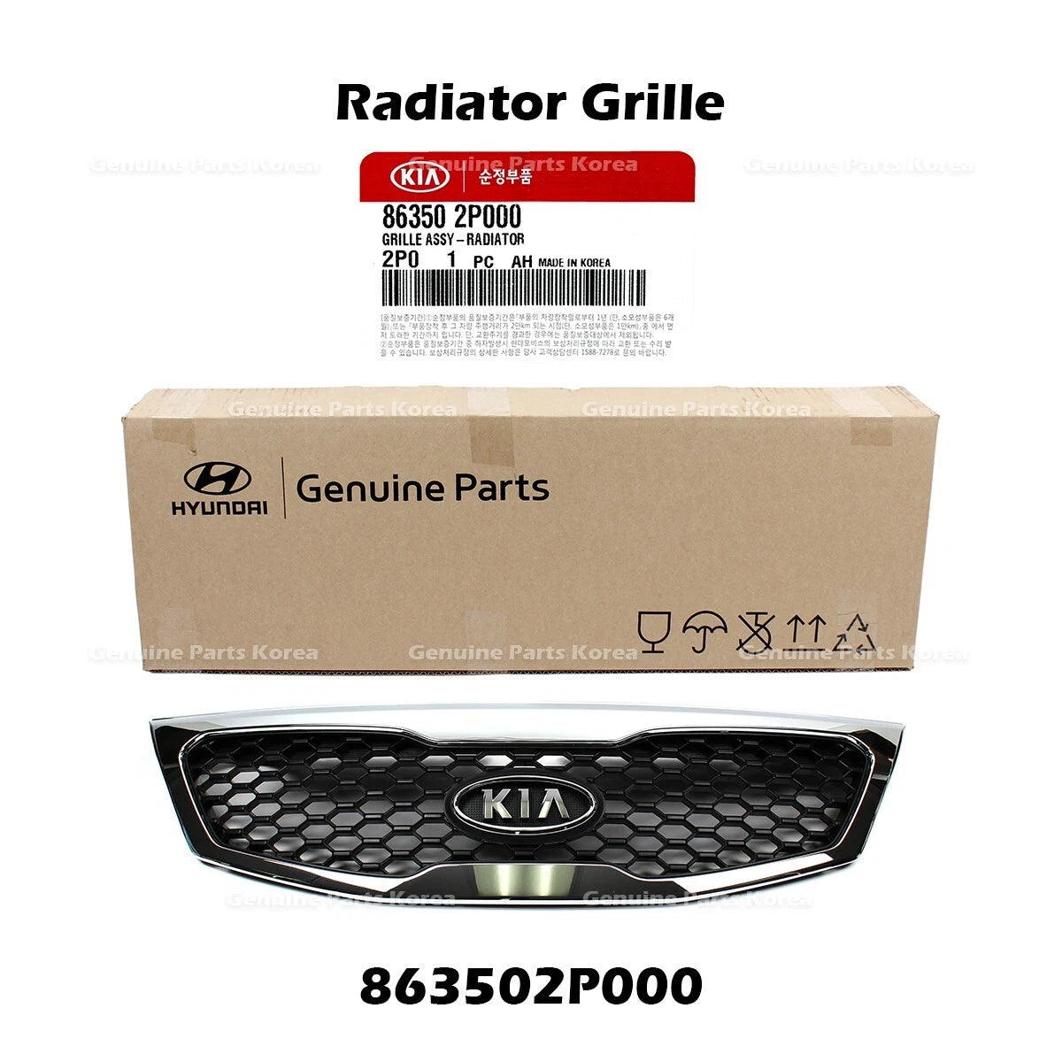 ⭐Genuine⭐ Radiator Grille 863502P000 for Kia Sorento
