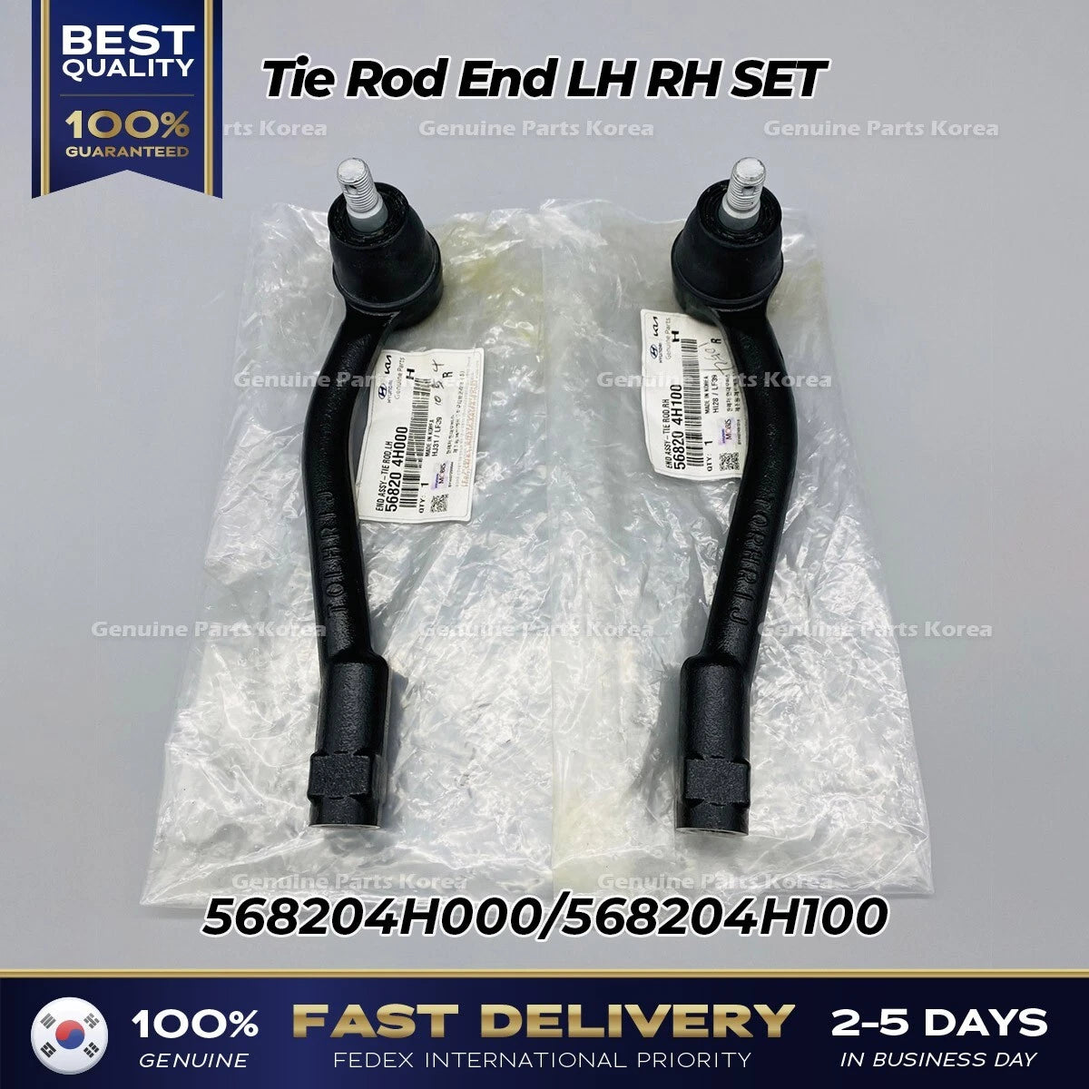 ⭐Genuine⭐ Tie Rod End LH RH SET 568204H000 568204H100 for Hyundai H1
